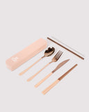 Cutlery Kit - Rose Gold with Blush Handle